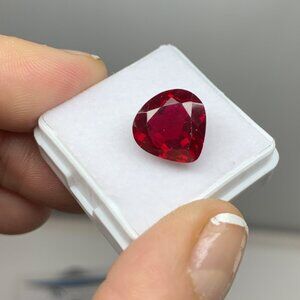 Certified Deep Red/Purple Ruby Gemstone